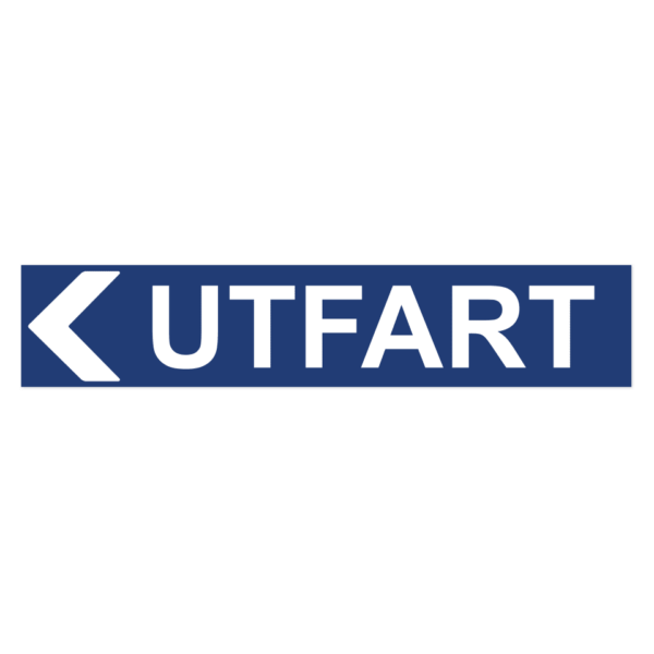 Skylten - Utfart pil v&auml;nster. Skylt f&ouml;r utfart med v&auml;nsterpil, hj&auml;lper f&ouml;rare att hitta r&auml;tt utfart. Tillg&auml;nglig i olika material av aluminium f&ouml;r v&auml;gg- eller stolpmontage.